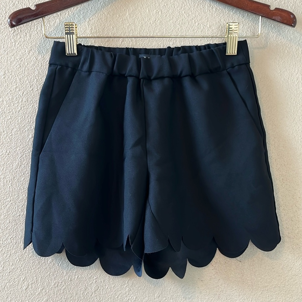 Madewell Black shorts Scallop-Hem‎ Pull-On XXS